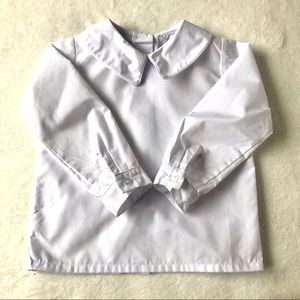 White long sleeved blouse Peter Pan collar 3T